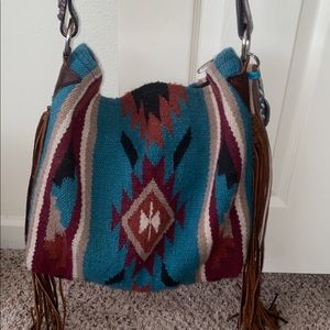 Saddle blanket western purse